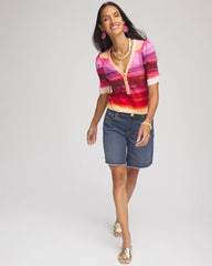 Chico's Clothing Rio Sunset Henley Tee