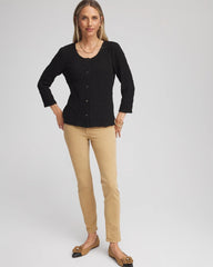 Chico's Clothing Textured Scoopneck Cardigan
