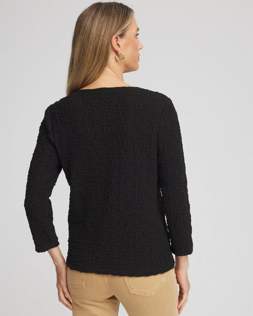 Chico's Clothing Textured Scoopneck Cardigan