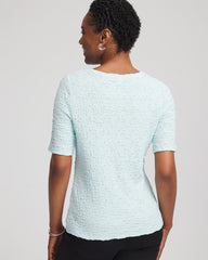 Chico's Clothing Textured Short-Sleeve Tee