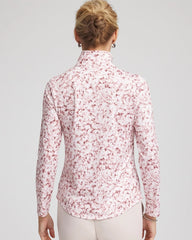 Chico's Clothing Zenergy® UPF Printed Zip-Front Pullover