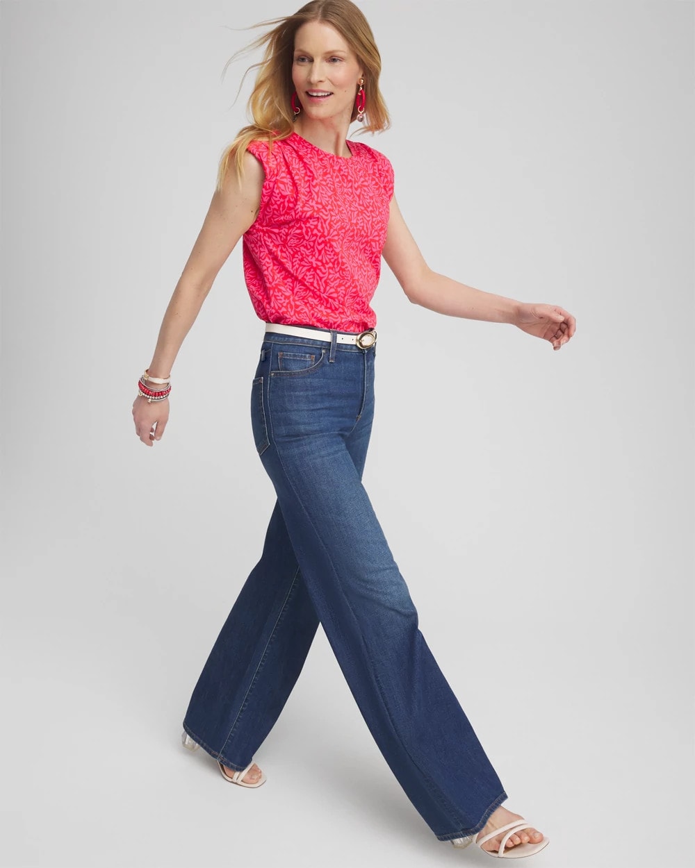 Chico's Clothing Island Tuck Sleeve Tee
