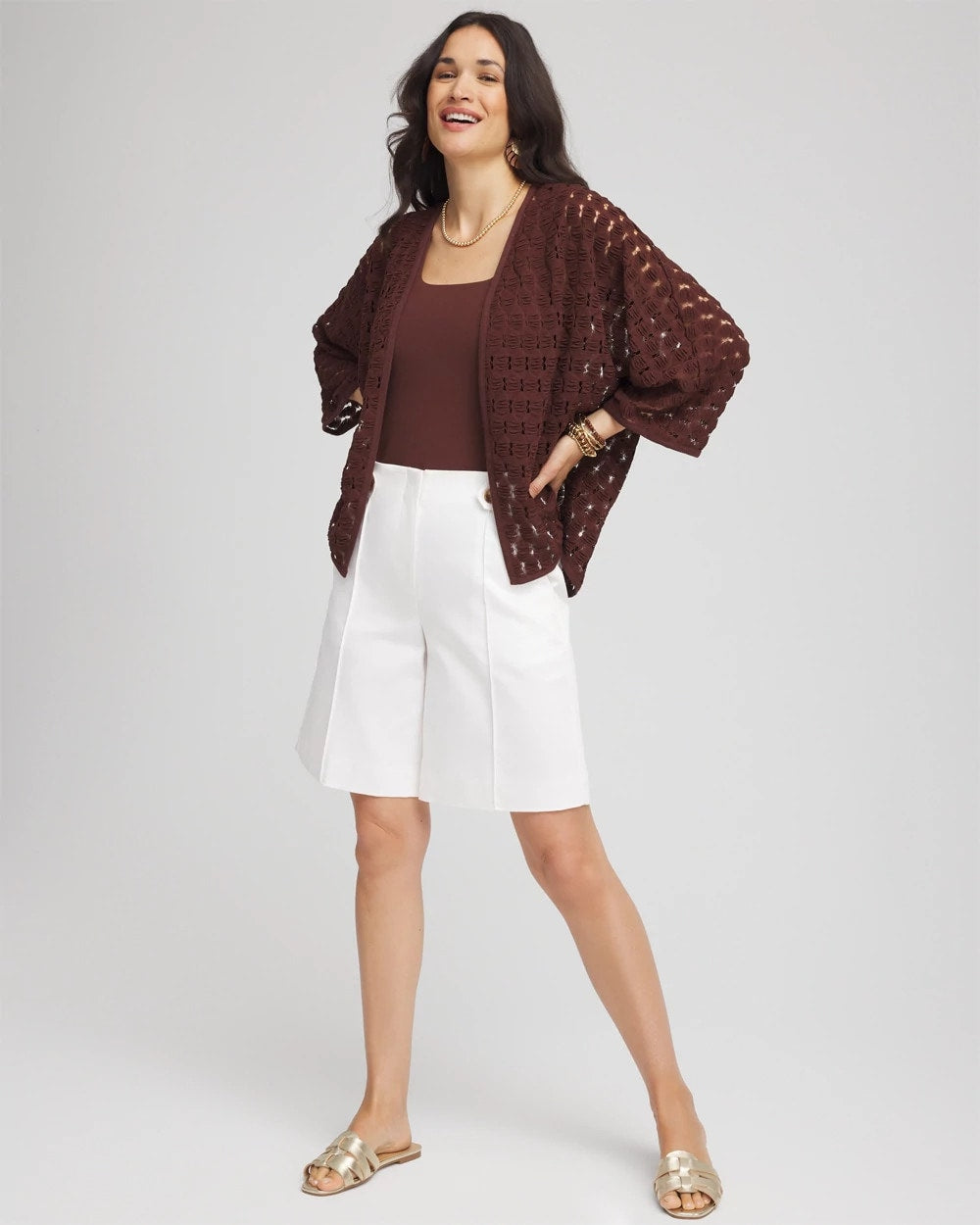 Chico's Clothing Short Woven Kimono