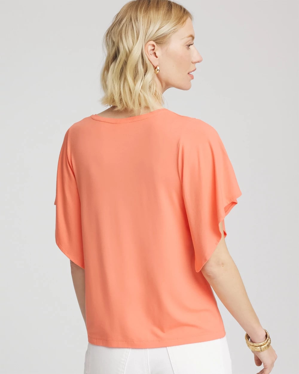 Chico's Clothing Touch of Cool™ Handkerchief-Sleeve V-Neck Tee