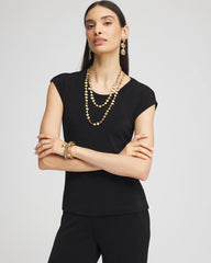 Chico's Clothing Travelers™ Cap-Sleeve Top