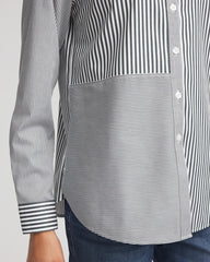 Chico's Clothing No Iron™ Colorblock Striped Shirt
