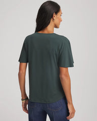 Chico's Clothing Jersey Knit Cowlneck Tee