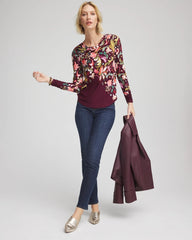 Chico's Clothing Touch of Cool™ Paisley Cowl Neck Tee