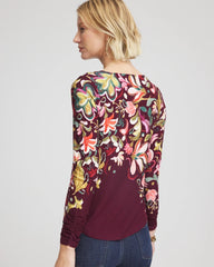 Chico's Clothing Touch of Cool™ Paisley Cowl Neck Tee
