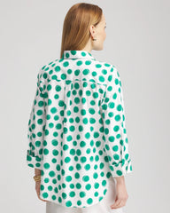 Chico's Clothing No Iron™ Polka-Dot Sateen Shirt