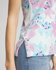 Chico's Clothing Floral Sleeveless V-Neck Tank