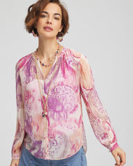 Chico's Clothing Georgette Pintuck Blouse