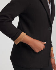 Chico's Clothing Single-Breasted Sweater Blazer