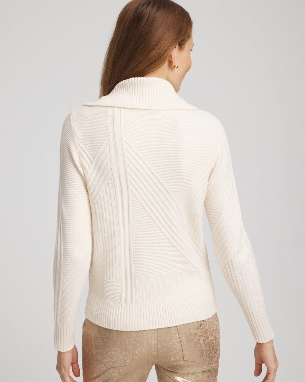 Chico's Clothing Ribbed Cowlneck Sweater