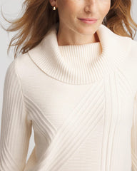Chico's Clothing Ribbed Cowlneck Sweater