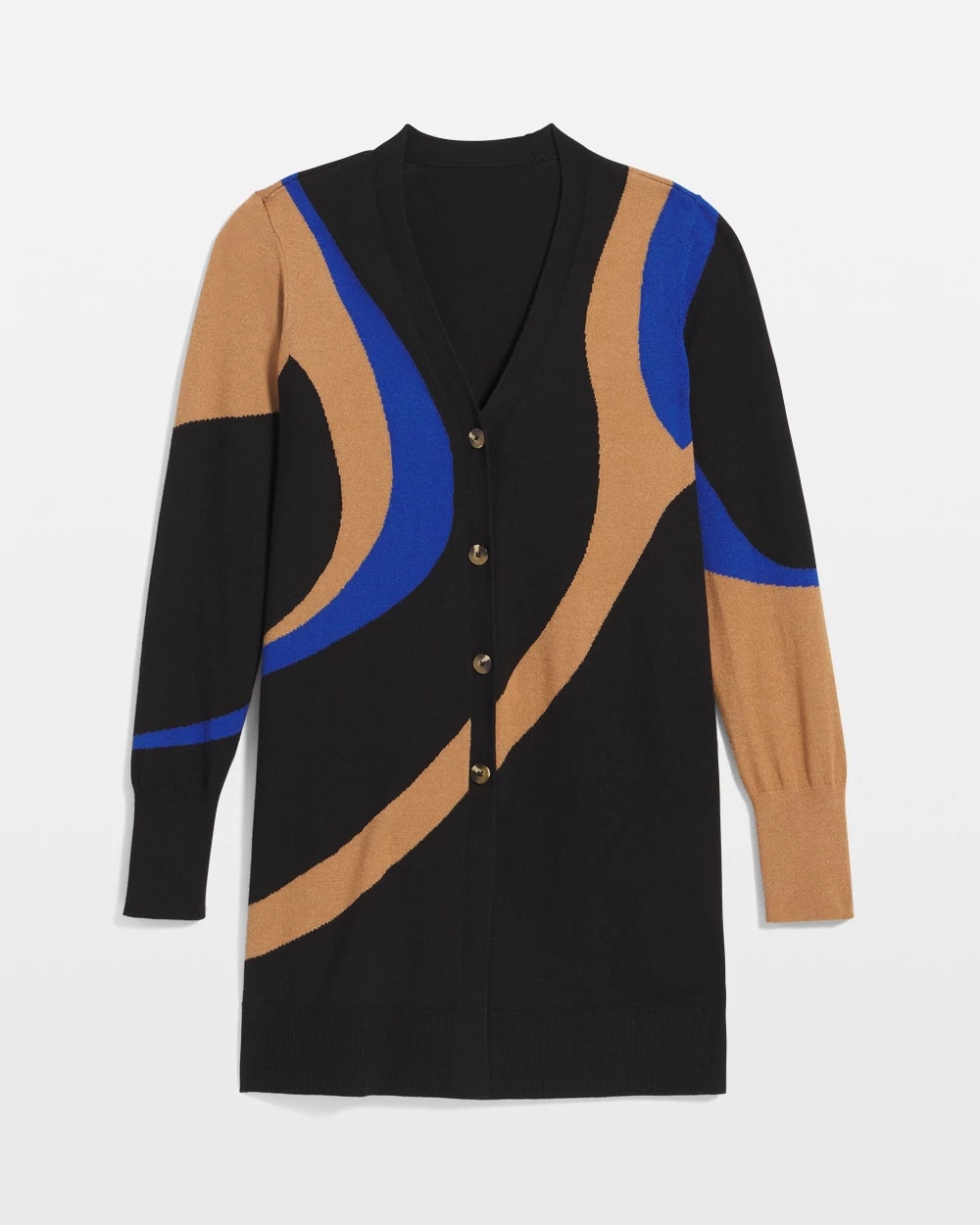 Chico's Clothing Ella Colorblock Cardigan Sweater
