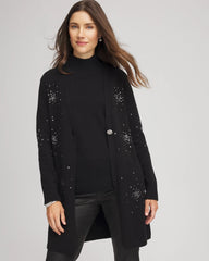 Chico's Clothing Rhinestone Embellished Cardigan