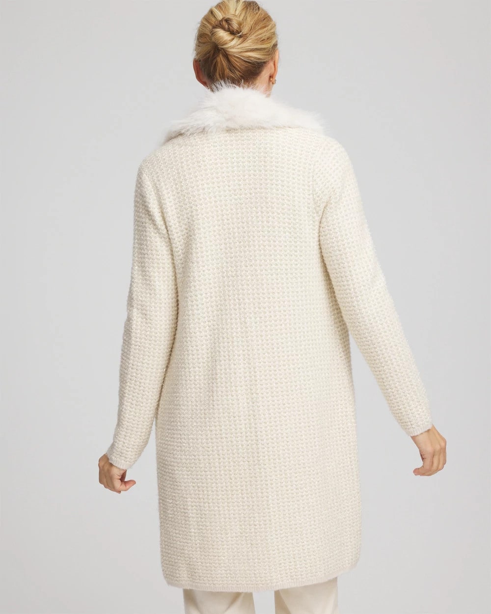 Chico's Clothing Fur Trim Cardigan