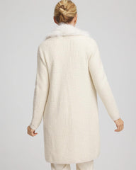 Chico's Clothing Fur Trim Cardigan