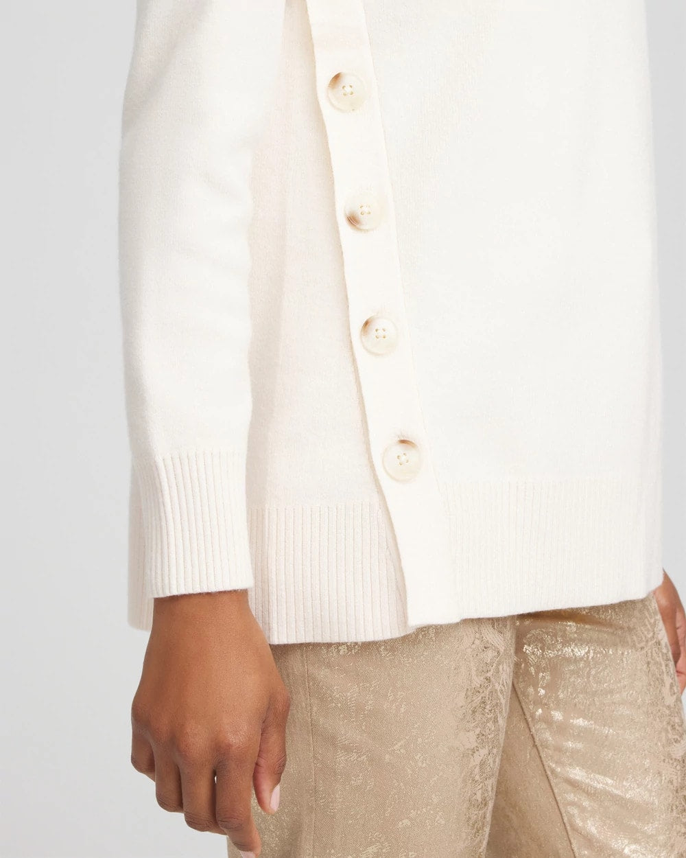 Chico's Clothing Button Tunic Sweater