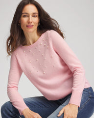 Chico's Clothing Embellished Cashmere Pullover Sweater