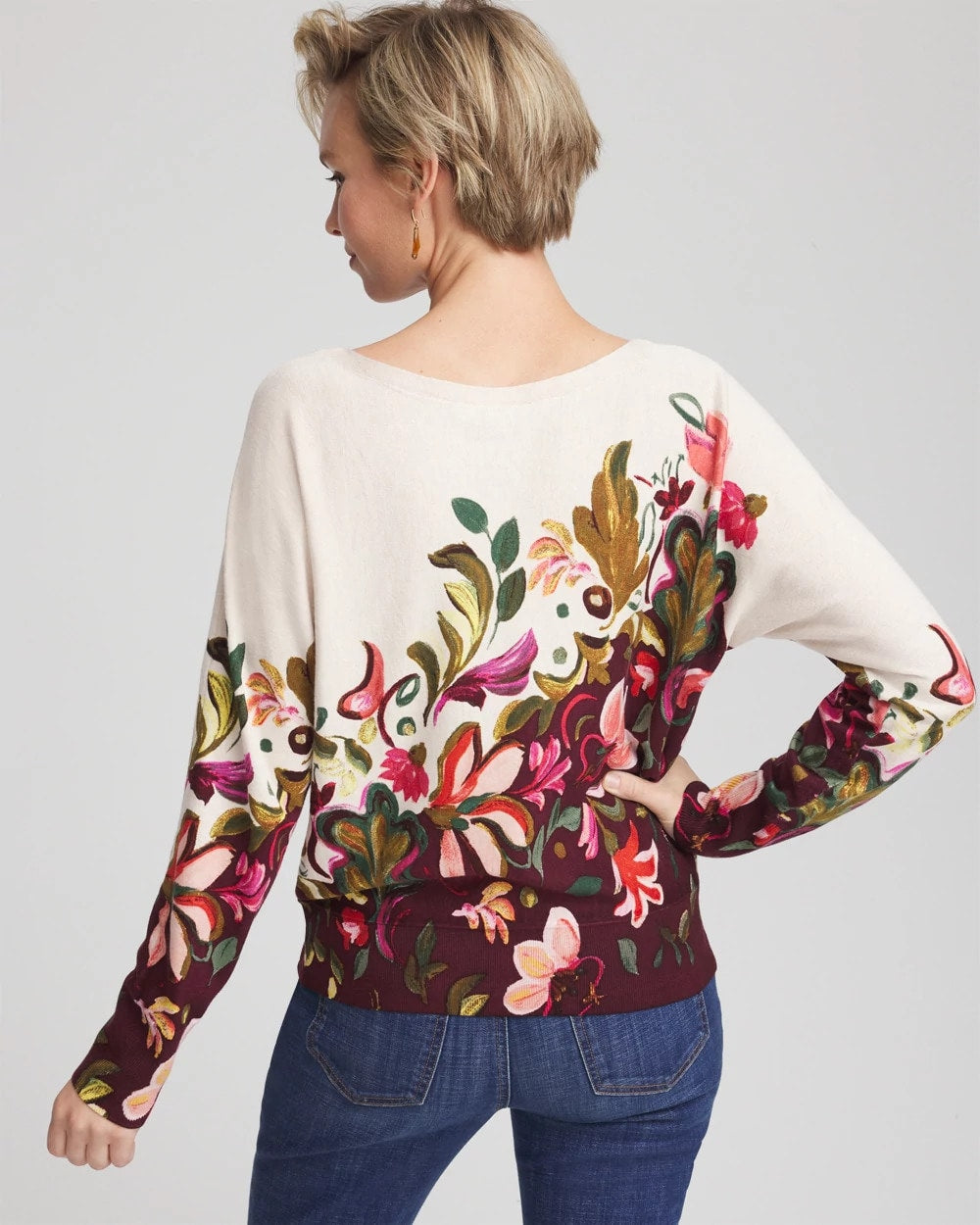 Chico's Clothing Ella Dolman Pullover Sweater