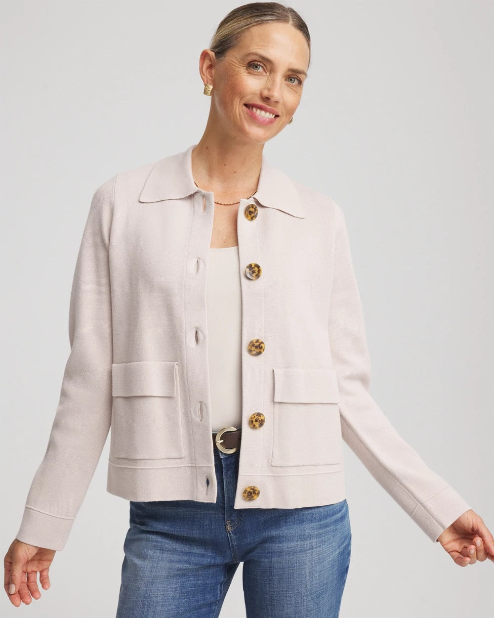 Chico's Clothing Button-Front Cardigan Jacket