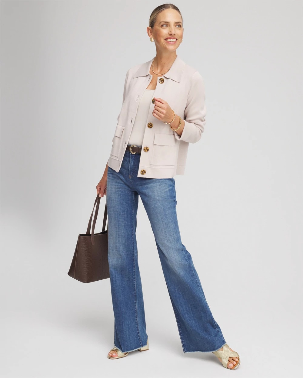 Chico's Clothing Button-Front Cardigan Jacket