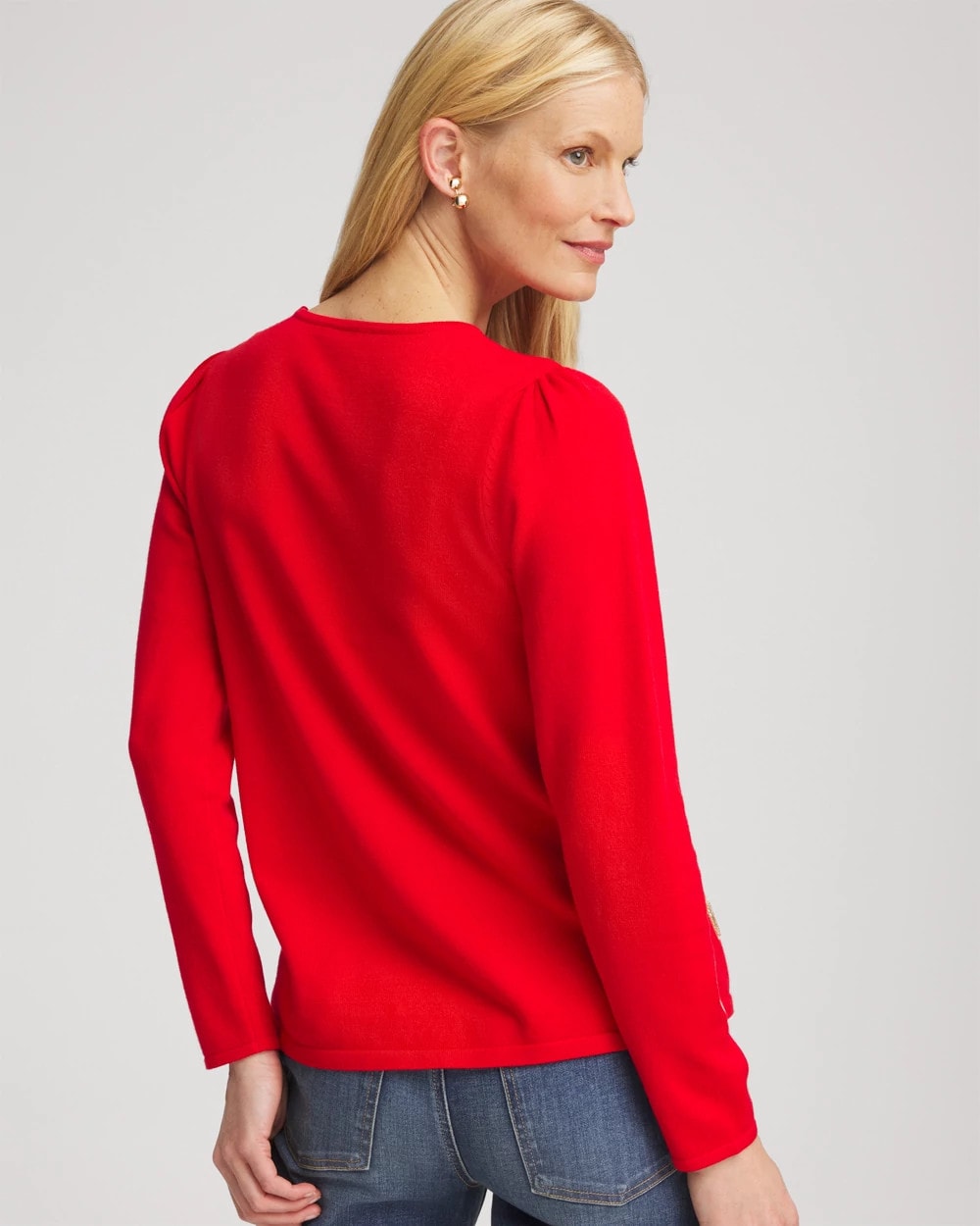 Chico's Clothing V-Day Embroidered Heart Pullover