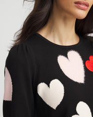Chico's Clothing V-Day Multi-Heart Pullover