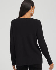 Chico's Clothing Embellished V-Neck Pullover Sweater