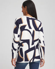 Chico's Clothing Geo Intarsia V-Neck Tunic