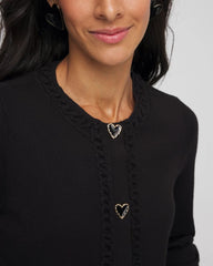 Chico's Clothing V-Day Embroidered Crewneck Cardigan
