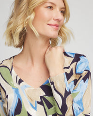 Chico's Clothing Ella Bloom V-Neck Pullover Sweater
