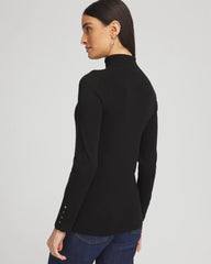 Chico's Clothing Ella Button Cuff Turtleneck Sweater