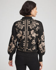 Chico's Clothing Bryne Jacquard Mockneck Pullover