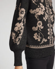 Chico's Clothing Bryne Jacquard Mockneck Pullover