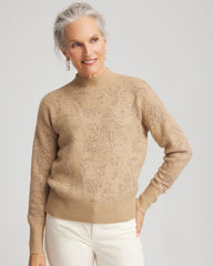 Chico's Clothing Jacquard Mockneck Pullover