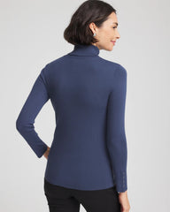 Chico's Clothing Ella Button Cuff Turtleneck Sweater