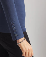 Chico's Clothing Ella Button Cuff Turtleneck Sweater