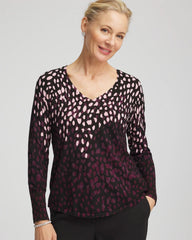 Chico's Clothing Ella Printed V-Neck Sweater