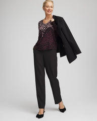 Chico's Clothing Ella Printed V-Neck Sweater