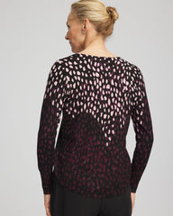 Chico's Clothing Ella Printed V-Neck Sweater