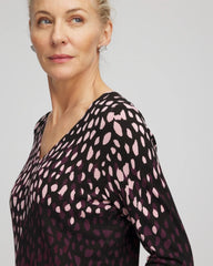 Chico's Clothing Ella Printed V-Neck Sweater
