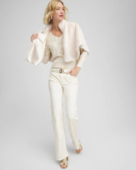 Chico's Clothing Ella Foiled V-Neck Sweater
