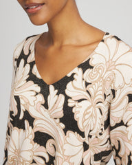 Chico's Clothing Ella Metallic V-Neck Sweater
