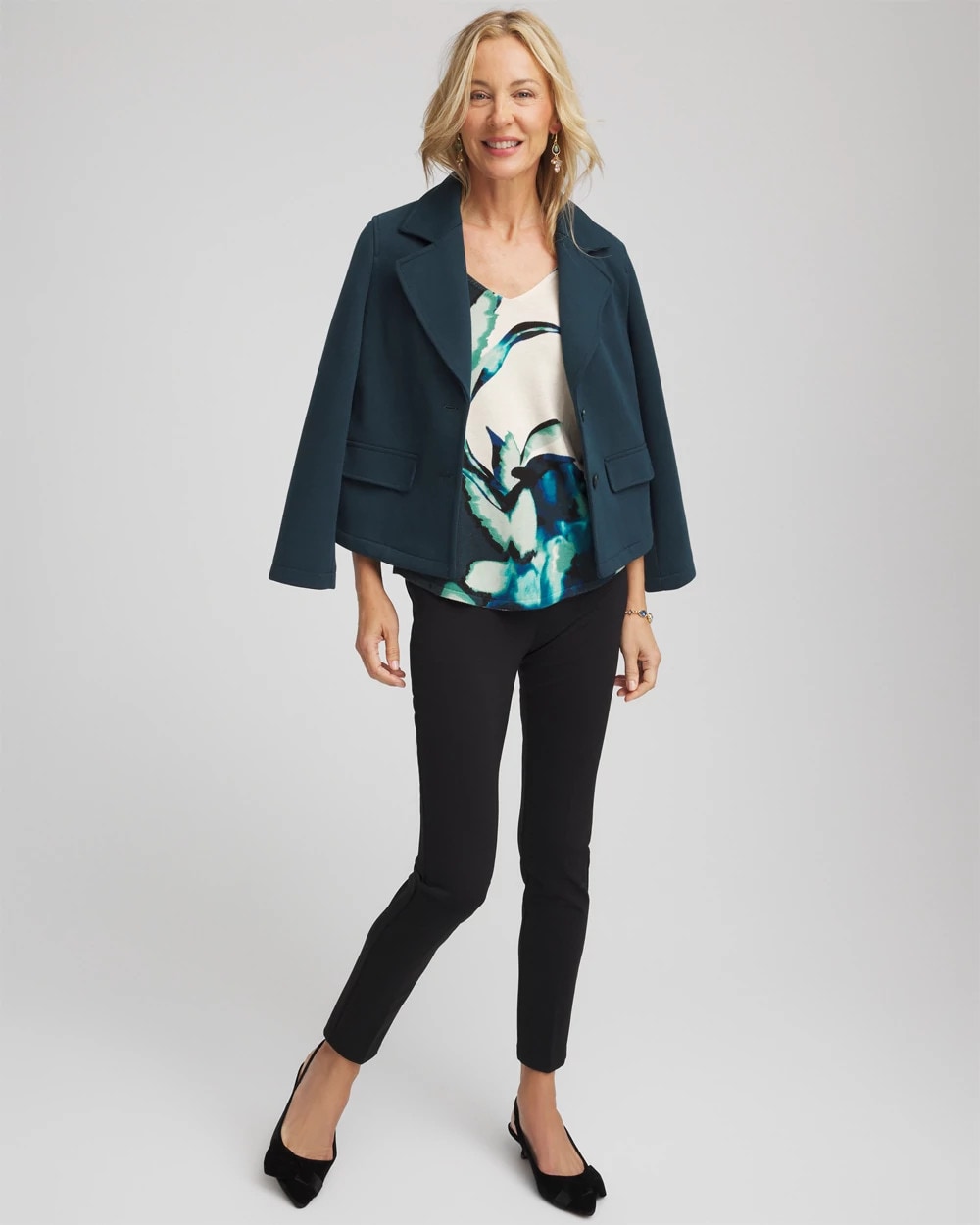 Chico's Clothing Ella Glacier V-Neck Pullover