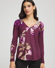 Chico's Clothing Ella V-Neck Artisanal Pullover Sweater