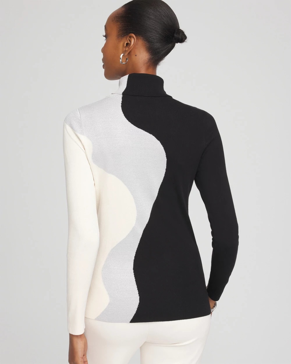 Chico's Clothing Ella Turtleneck Intarsia Sweater