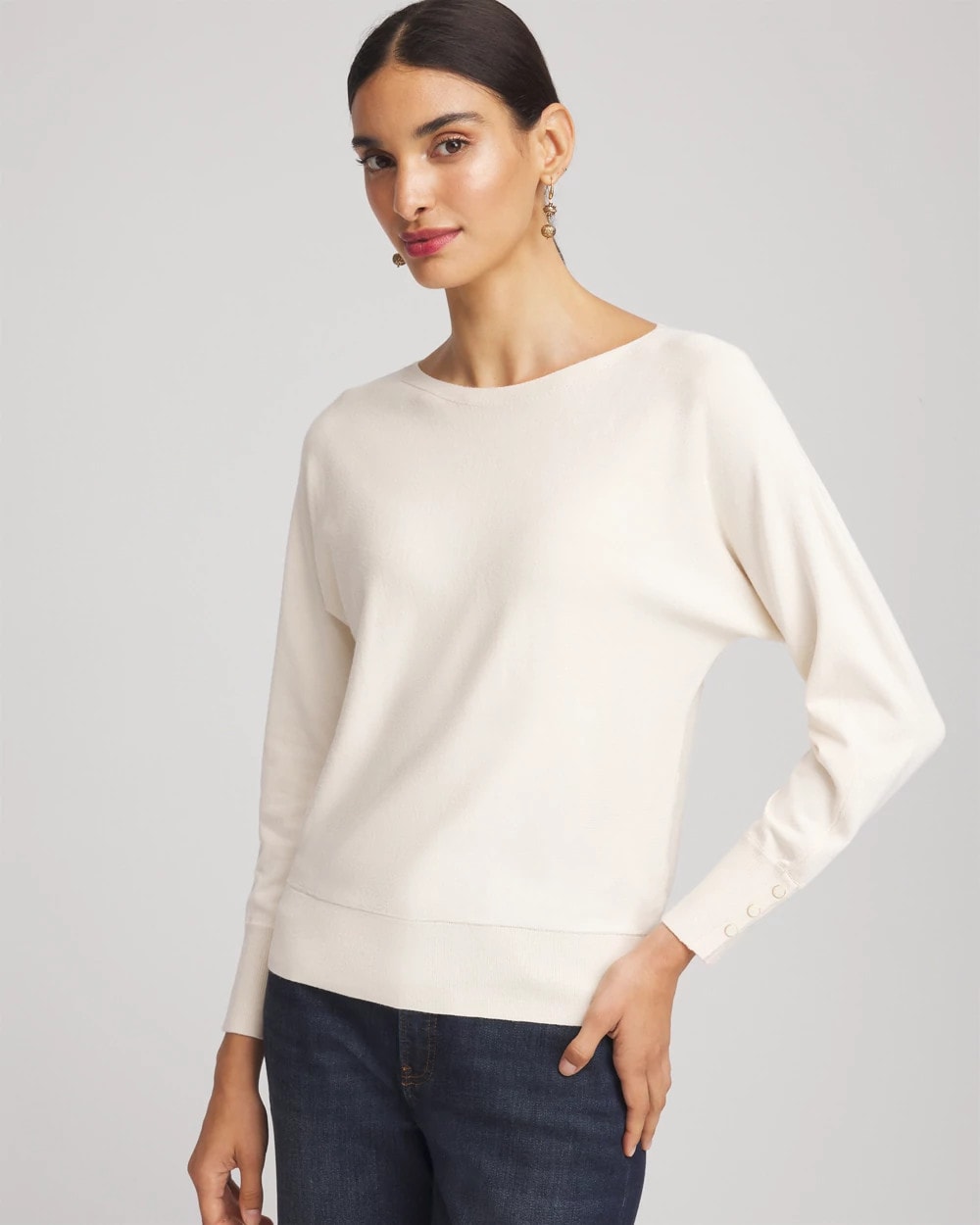 Chico's Clothing Ella Boatneck Pullover Sweater